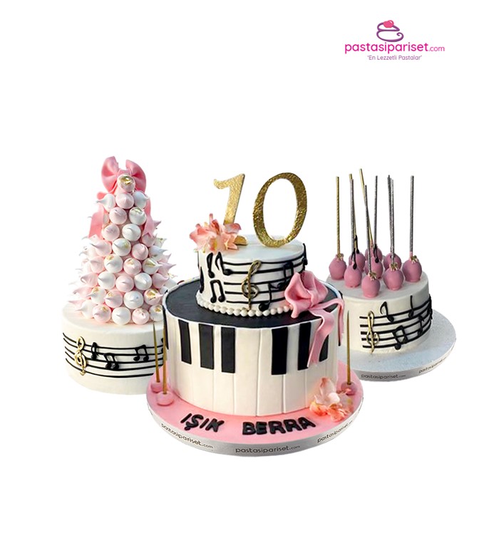 müzik pastası, konseptli pasta, özel gün pastaları
