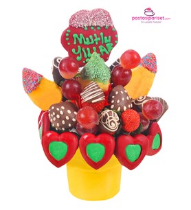 kalpli, meyve sepeti, hediyelik, çikolatalı, doğum günü