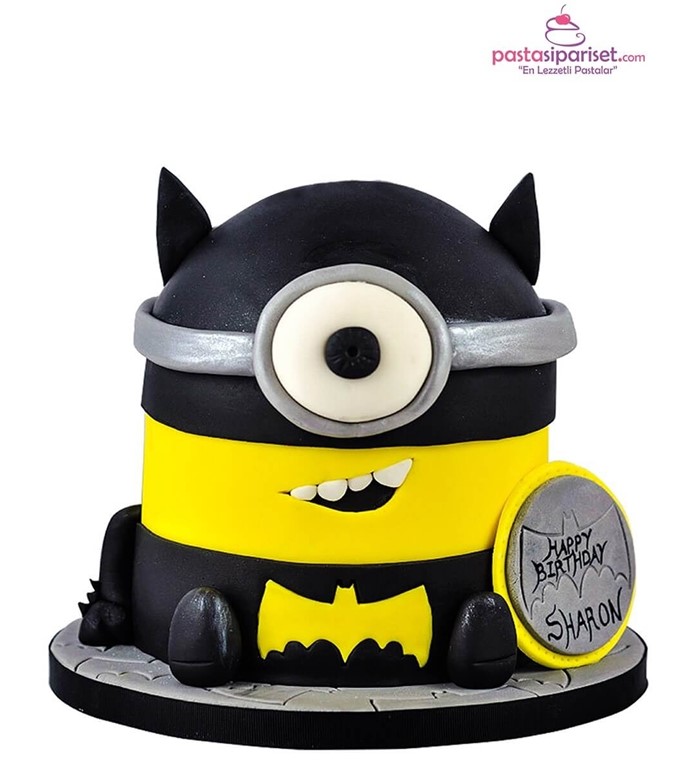 batman pastası, batman minion pasta modelleri