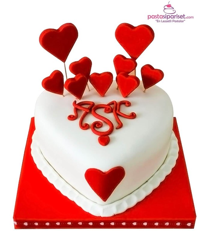 Butik pasta, pasta, sevgili pastası, kalpli pasta, yazılı