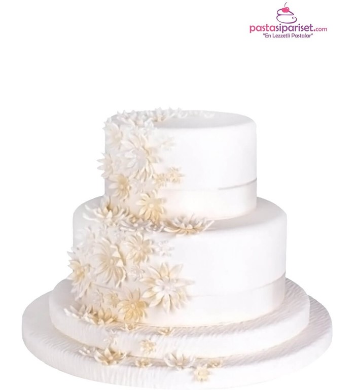 Butik pasta, pasta, söz nişan, düğün pastası, çiçekli pasta