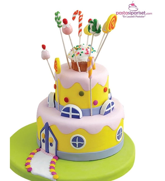 Butik pasta, pasta, bebek, çocuk, şekerli ev, özel tasarım 