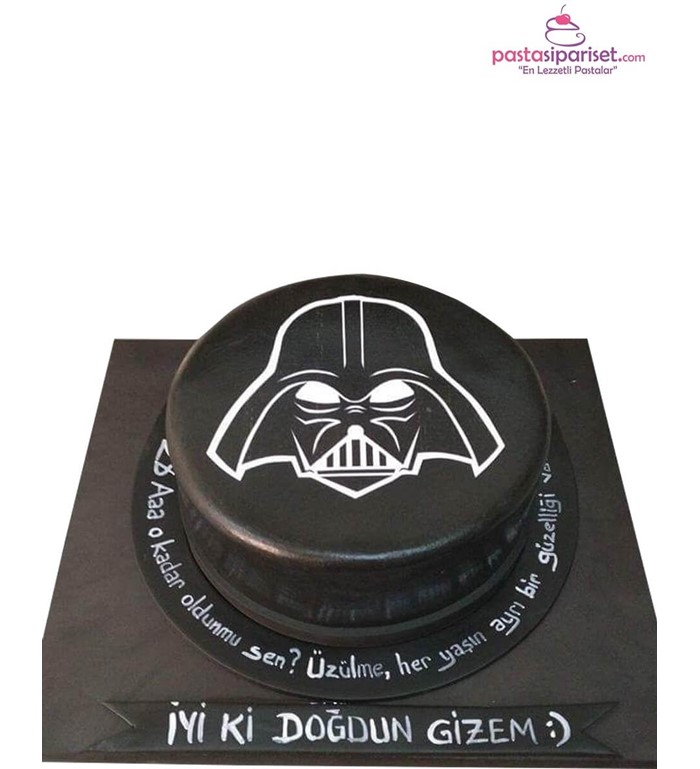 starwars pastası, darth vader doğum günü pastası