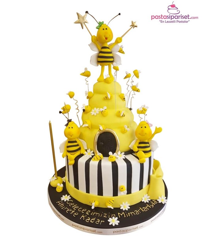 arılar doğum günü pastası, arı maya pasta sipairşi