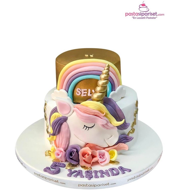 Butik pasta, pasta, kız pastası, çizgi film pastası, unicorn