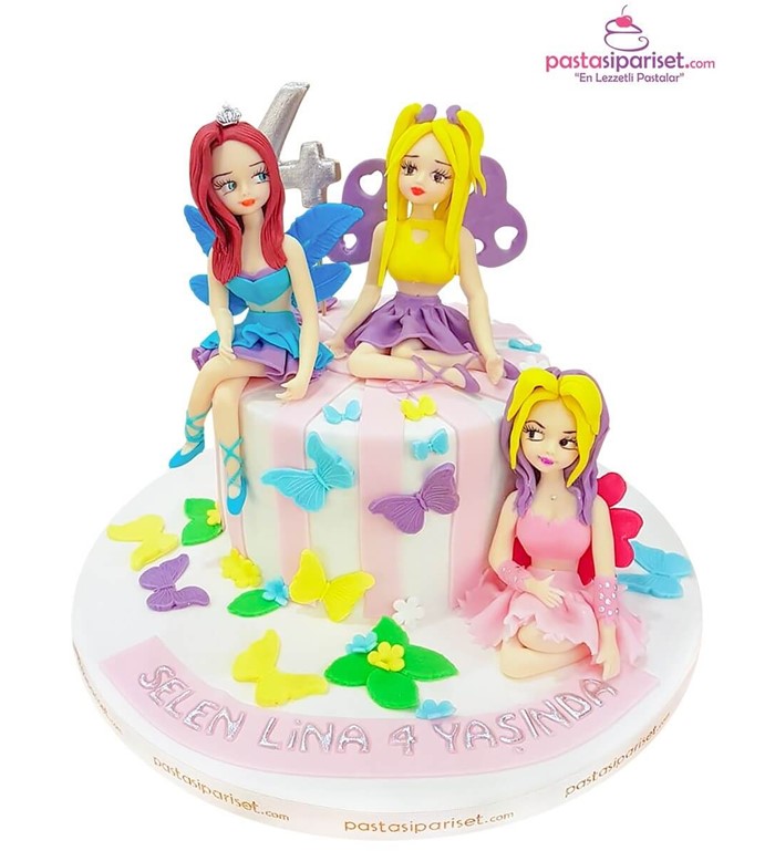 Butik pasta, pasta, rakamlı pasta, kız çocuk, prenses pasta