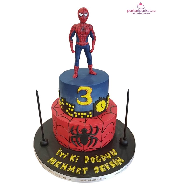 Butik pasta, pasta, örümcek adam, spiderman, rakamlı pasta