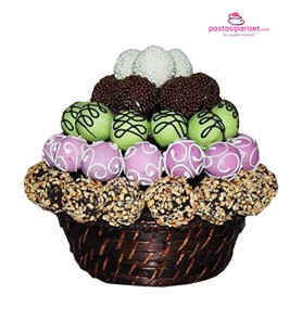 geçmiş olsun hediyesi, çiçekli kek, çiçek sepeti, hediye