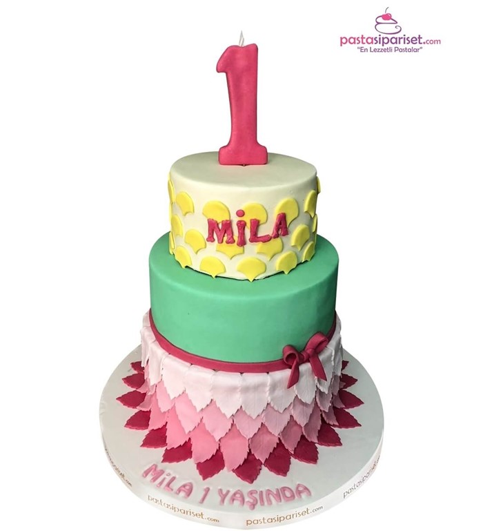 rakamlı pasta, desenli pasta, rakamlı pasta, kız çocuğu 