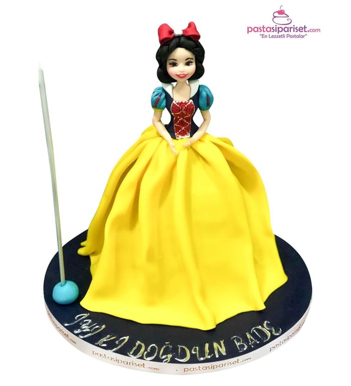 pamuk prenses, kız pastası, özel tasarım, isimli, genç pasta