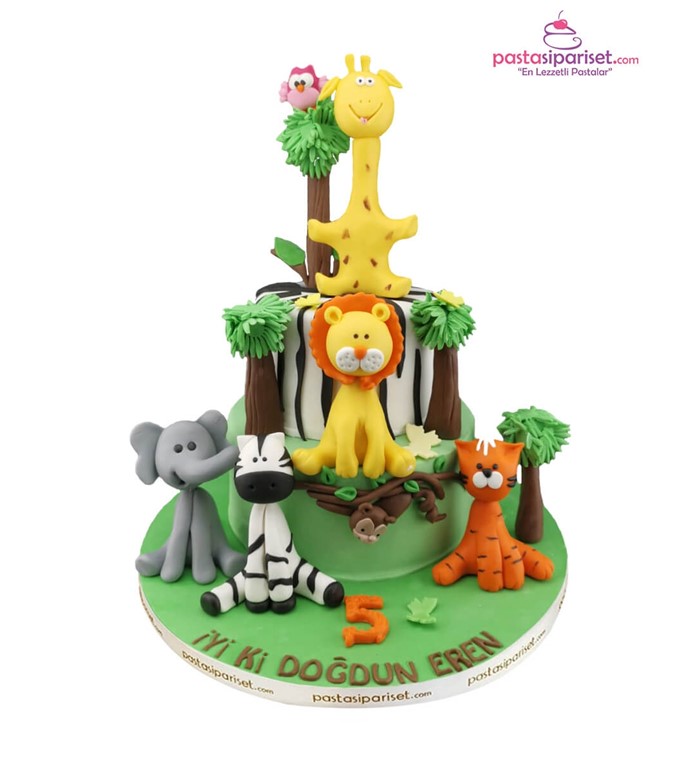 Butik pasta, pasta, rakamlı, aslan, hayvan, erkek çocuk