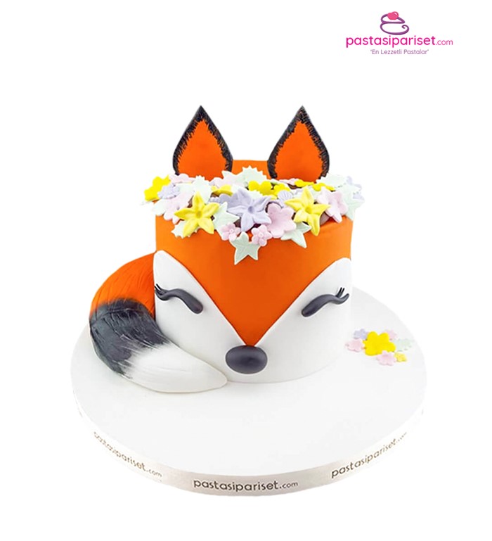 hayvan pastaları, tilki doğum günü pastası, tilki