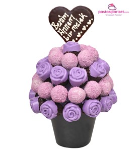 meyve sepeti, çiçek, mor, lezzetli, hediye, çikolatalı
