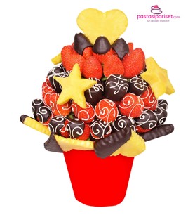 çiçek sepeti, karışık lezzet, kurabiye sepeti, meyve sepeti