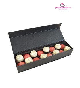 güllü çikolatalar, çikolata kaplı, truf, hediye kutuları