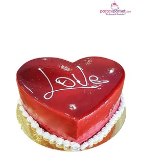 kalpli pasta,çikolatalı kalpli pasta,kalpli çikolatalı pasta