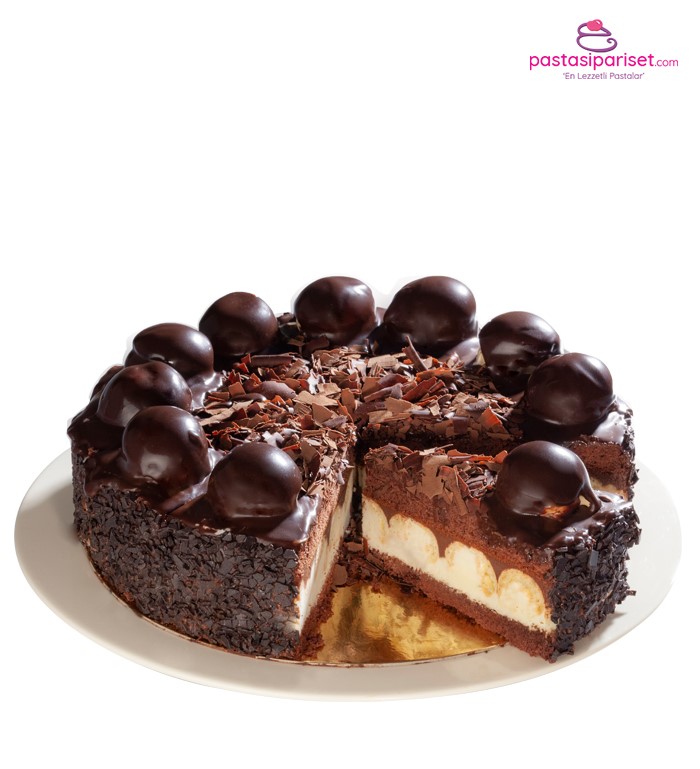 Çikolatalı Profiterollü Pasta (12 Kişilik) Pasta Sipariş Et