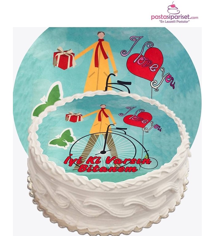 Özel tasarım, resimli pasta, özel resimli, Sevgili pastası