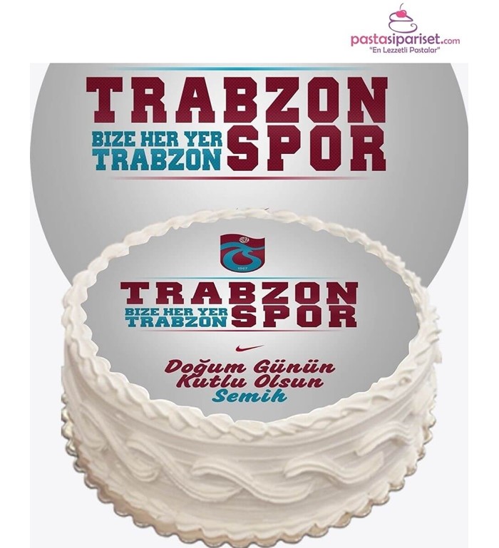 resimli pasta, taraftar pastası, trabzon spor