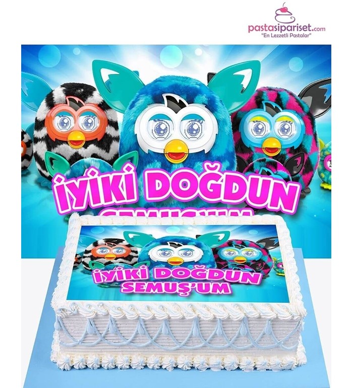 furby resimli pasta,resimli pasta çeşitleri,furby pastası