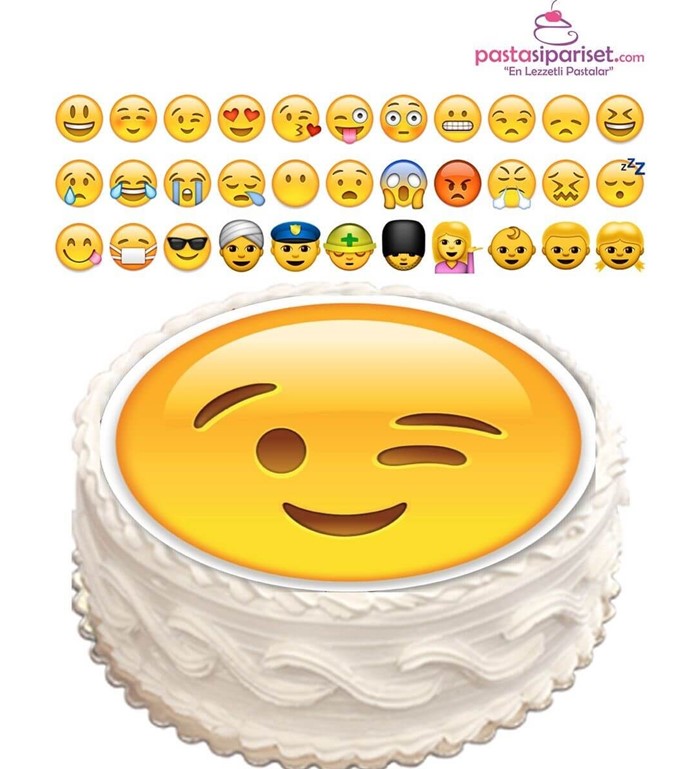 Emoji pastası, resimli pasta, özel tasarım