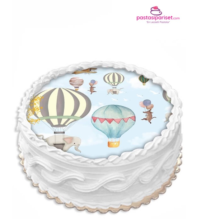 balonlu, resimli pasta, hızlı pasta, online pasta