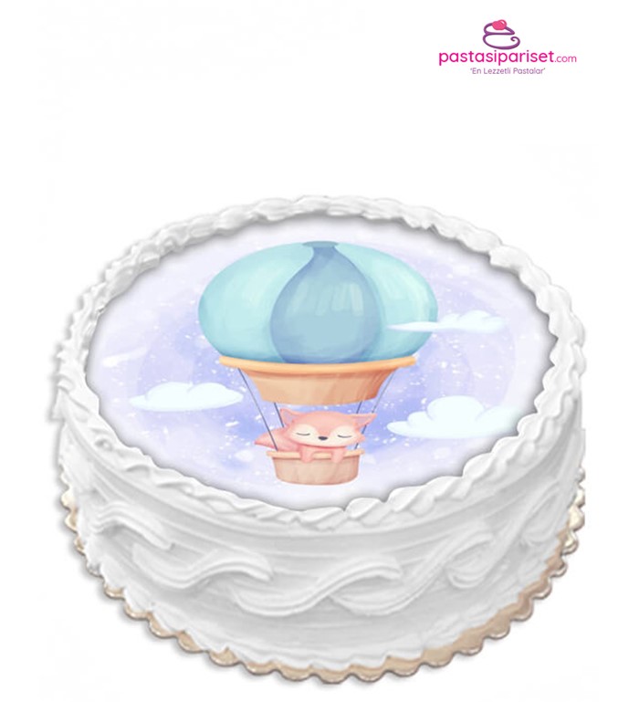 Resimli Balon Pastası, hızlı pasta, online pasta, resimli