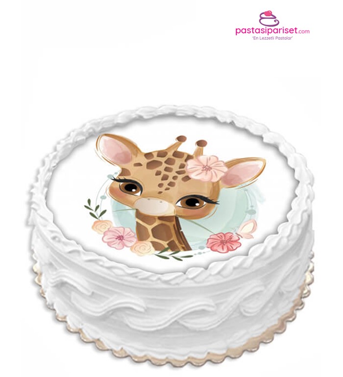 bebek pastası, zürafa pastası, resimli pasta, özel pasta