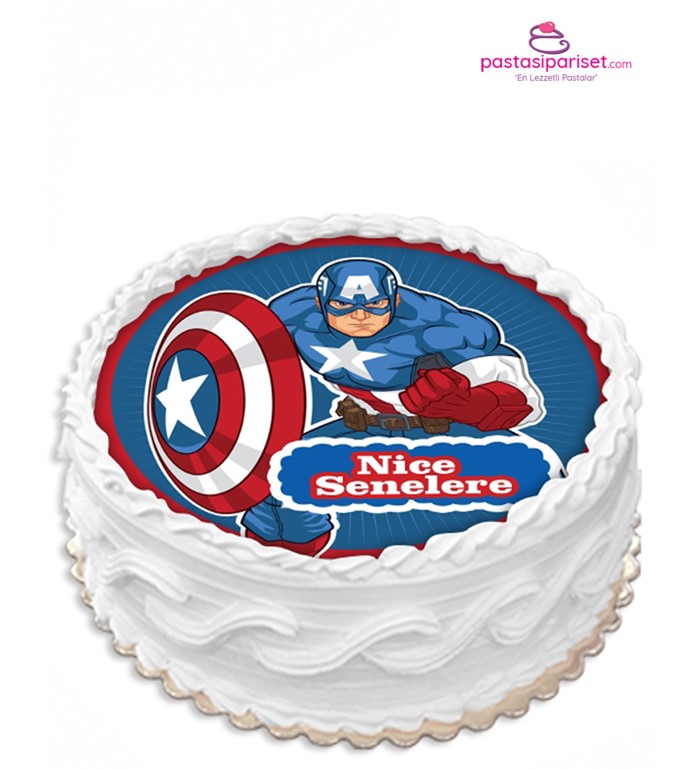 kaptan amerika, film pastası, özel pasta, hazır pasta, hızlı