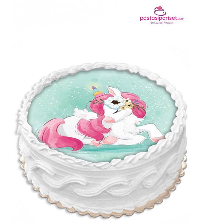 Sevimli Unicorn, hızlı pasta, online pasta, özel pasta