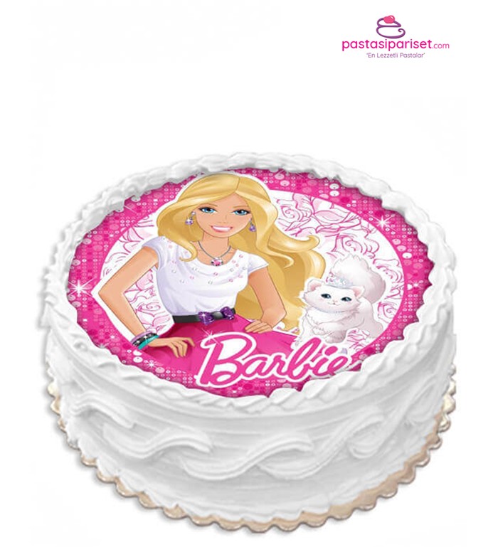 barbie, resimli pasta, özel isimli, kız çocuk, online pasta