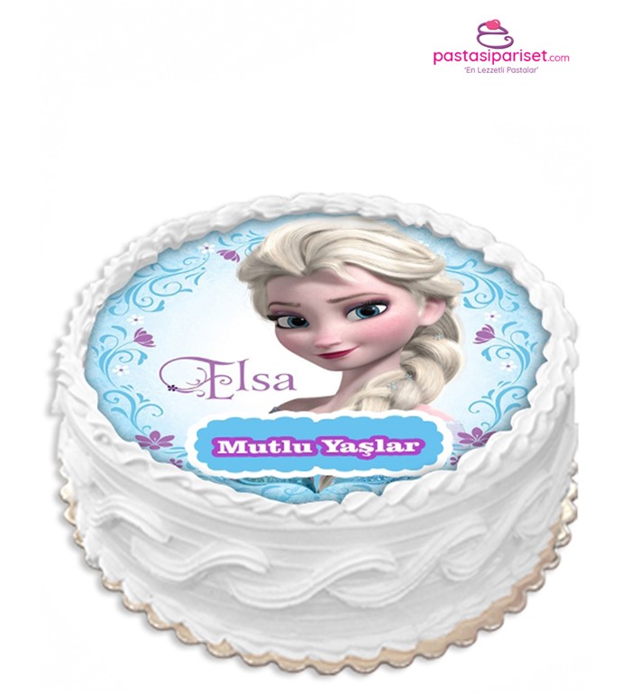  Karlar Ülkesi Elsa, resimli pasta, kız pastası, hızlı pasta