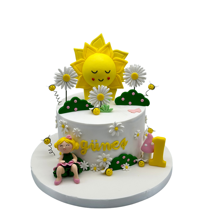 güneş doğum günü pastası, kız çocuk pastaları, çocuk pasta