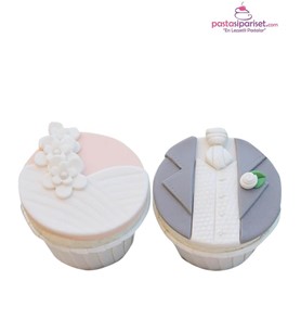 gelin damat cupcake modelleri