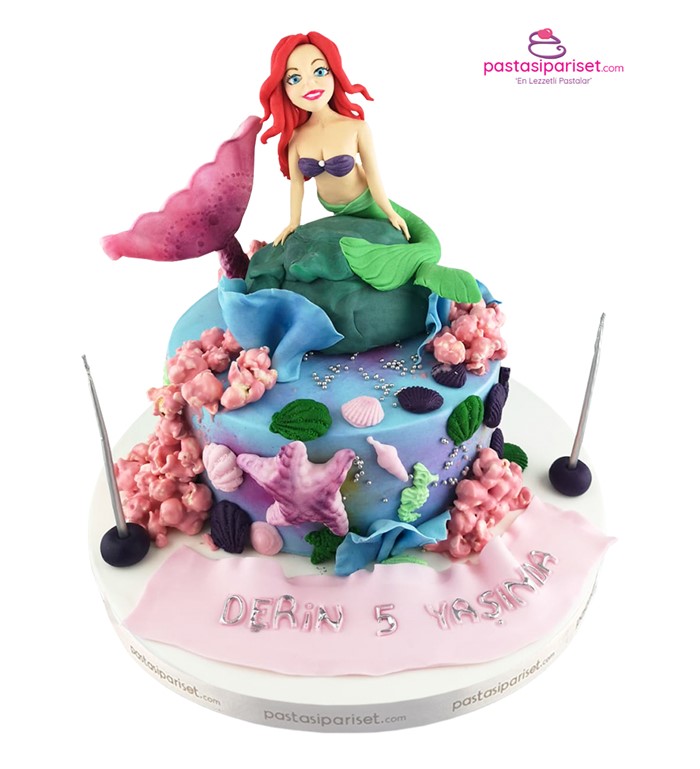 deniz kızı, kızlara pastalar, pasta modelleri, online