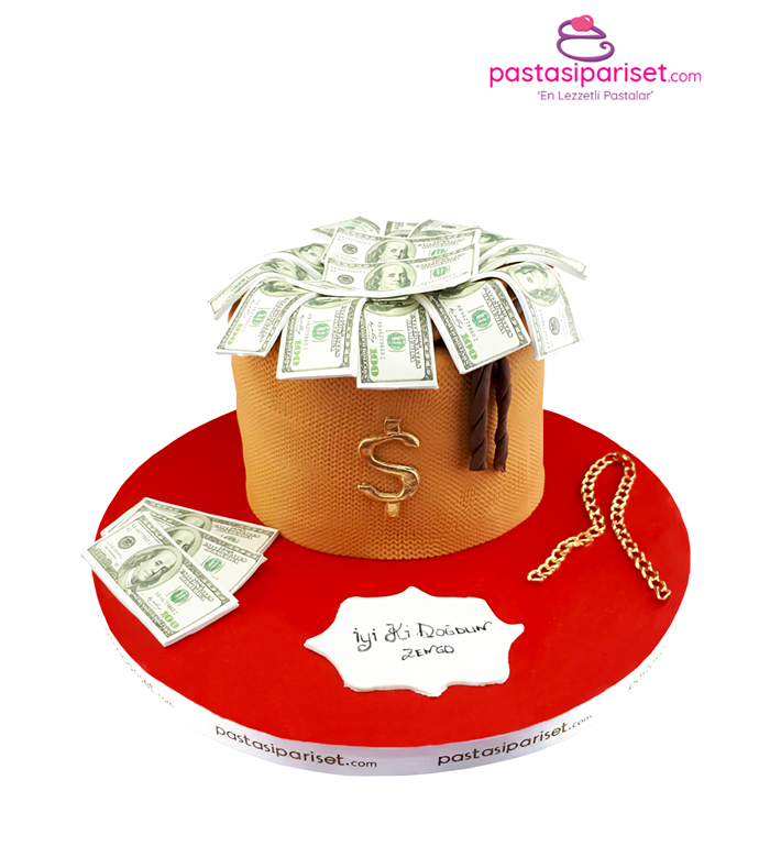 dolarlı pasta, big boss, pastası, baba pastası, dolar kesesi