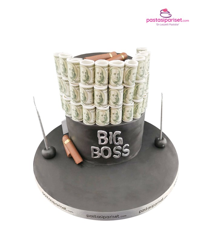 Dolarlı Puro Big Boss Pastası Pasta Sipariş Et