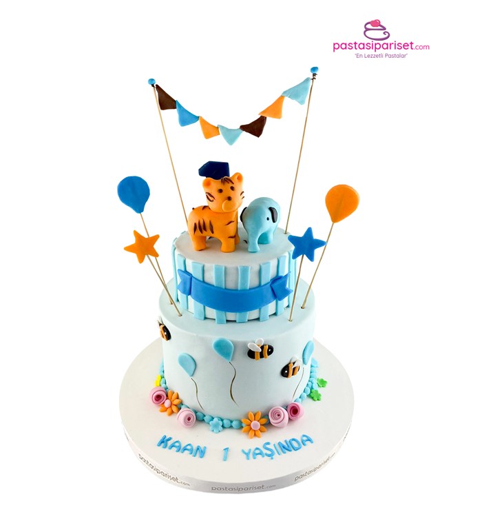 1 yaş günü, yaş günü, doğum günü, hayvanlı pastalar