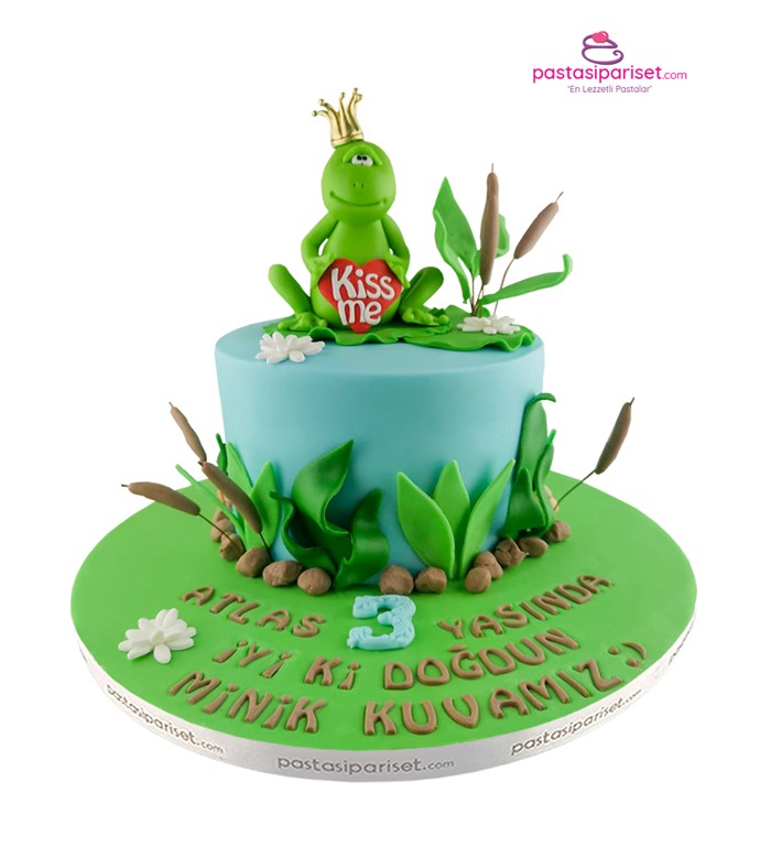 Kurbağa Prens, masal pastası, hikayeli pasta, online pasta
