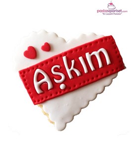 aşkım kalp kurabiye