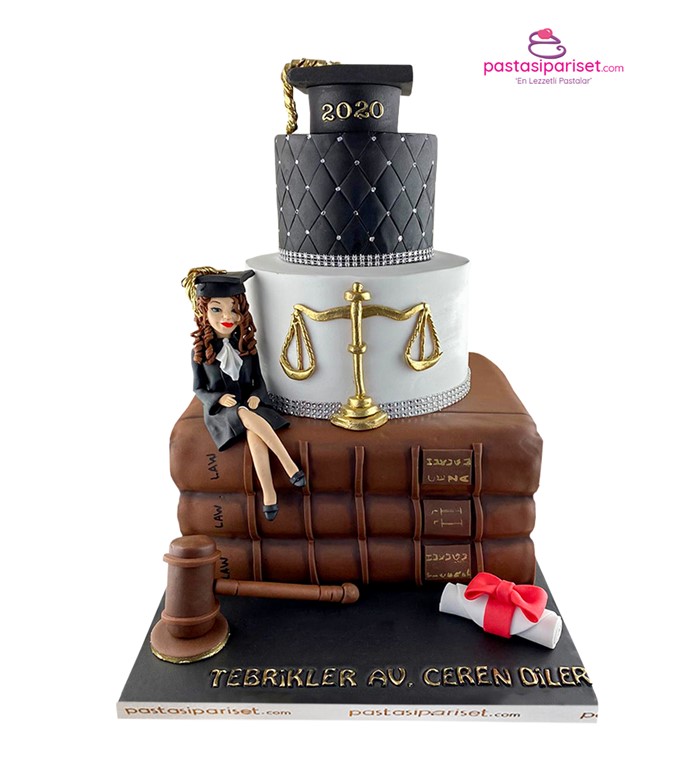 avukat pastası, meslek pastası, yeni mezun, öğrenci pastası