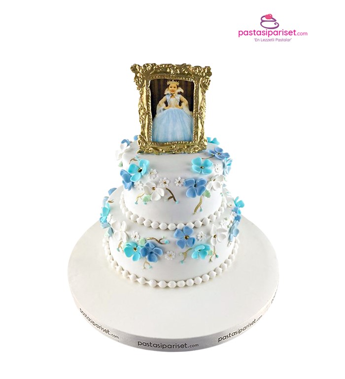 çiçekli pasta, prenses pastası, özel tasarım pastalar