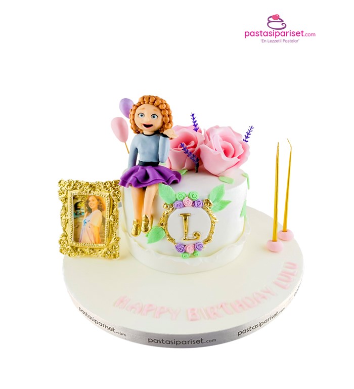 figürlü pasta, kız çocuk pastası, özel tasarım pasta